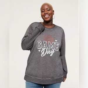 Lane Bryant Charcoal Knit Top - Basketball.
